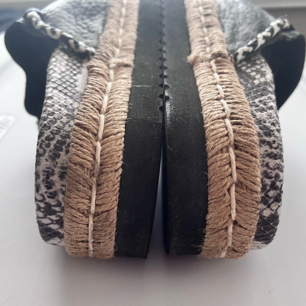 Free People 36/6 Black & White Python Print Slip … - image 5